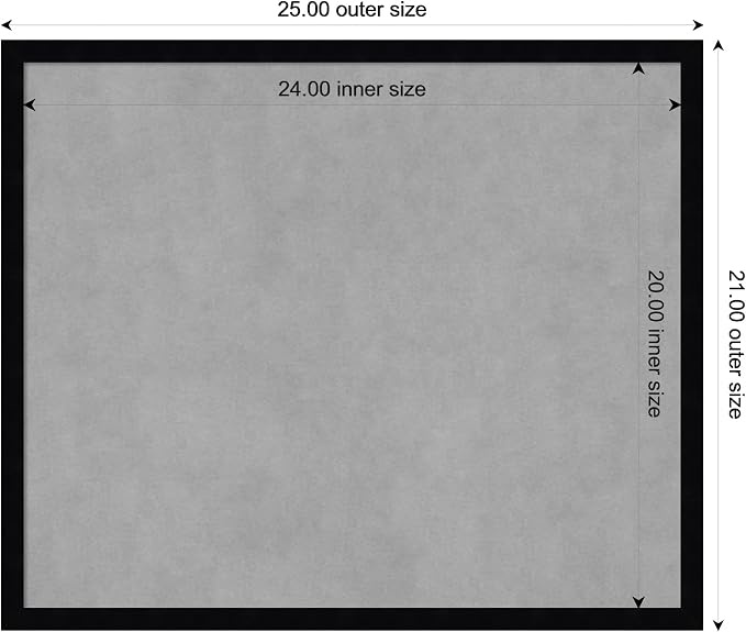 Amanti Art Black Framed Magnetic Board 21x25 Medium Vision Board - Image 4