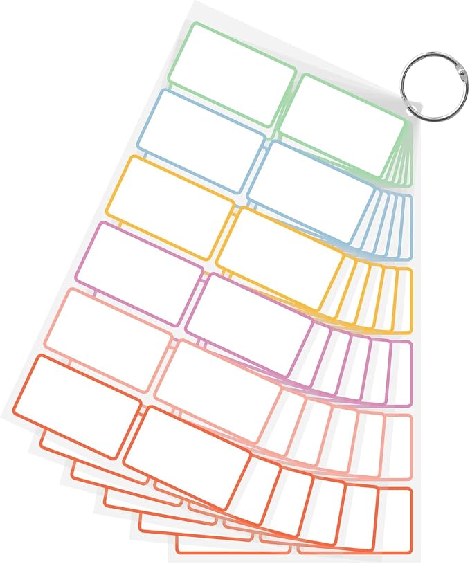 PPB Dry Erase Labels Stickers, Reusable Waterproof Removable Notes by PPB