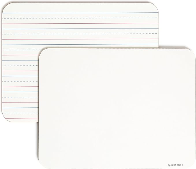 U Brands Dry Erase Lapboards, 10 Pack, Double-Sided Small Whiteboards - Image 2