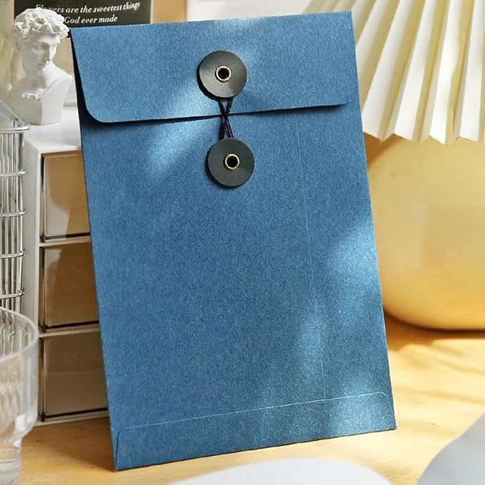 10 Pcs Kraft Paper String Envelope File Folder A5 Size Vertical Document Bill - Image 2