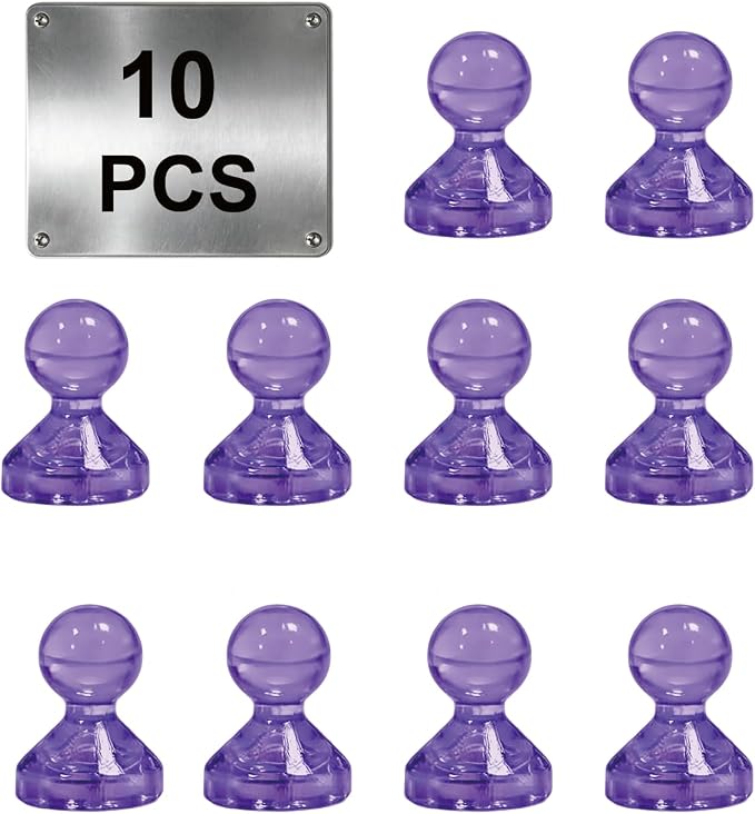 Ant Mag Magnetic Push Pins, 10 Pack Strong Whiteboard Magnets by AntMag