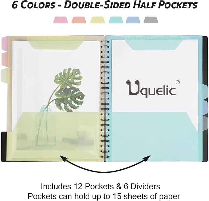 Uquelic Clipboard with Folder Organizer, 12 Pockets Project Organizer - Image 8