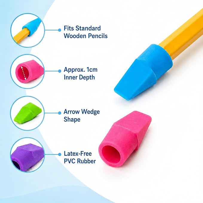 Sukh Cap Erasers for Pencils Pulk - Image 6