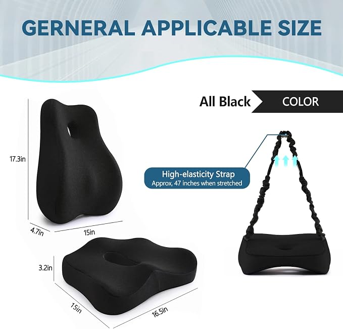 Seat Cushion & Lumbar Support Pillow - Image 6