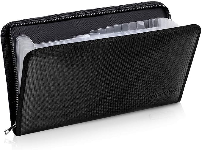 ENGPOW Expanding File Folder A5 Size Document Organizer Fireproof Money Bag 13 by ENGPOW