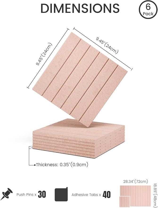 Felt Bulletin Board Tiles -28"x18" - Image 2