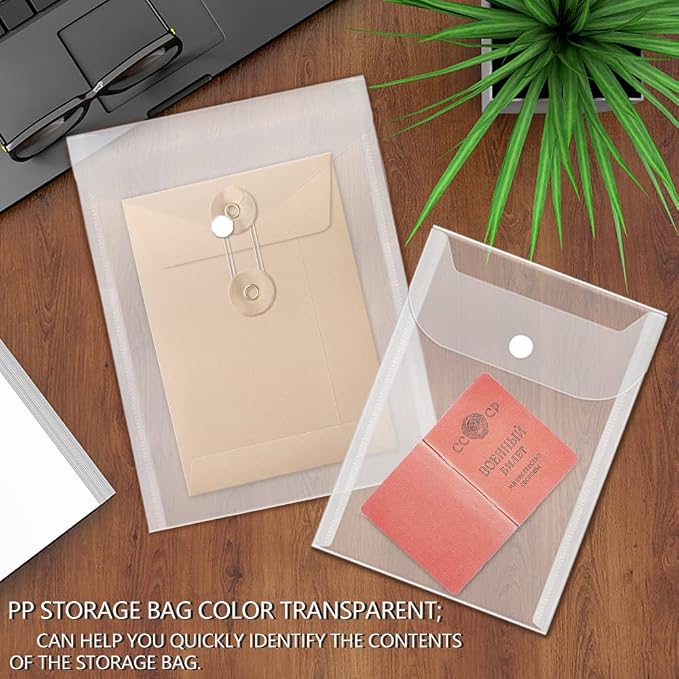 Vmiapxo 40 Pack Stamp and Die Storage Pockets, Reusable Small Plastic Envelopes - Image 7