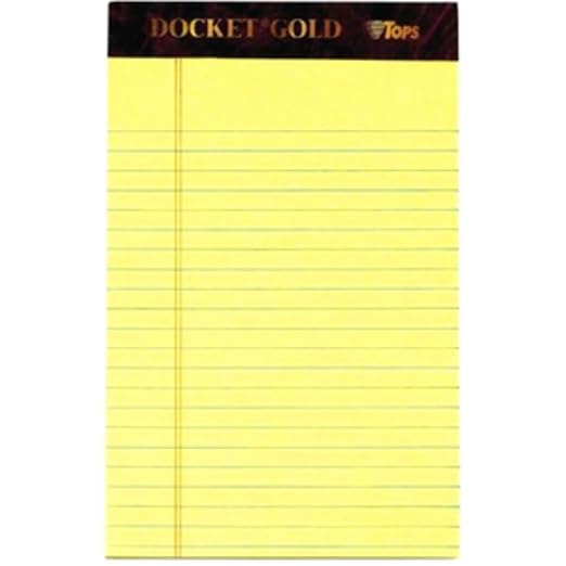Tops™ Docket Gold™ Premium Writing Pads, Jr. Legal Rule, 50 Sheets Per Pad - Image 6
