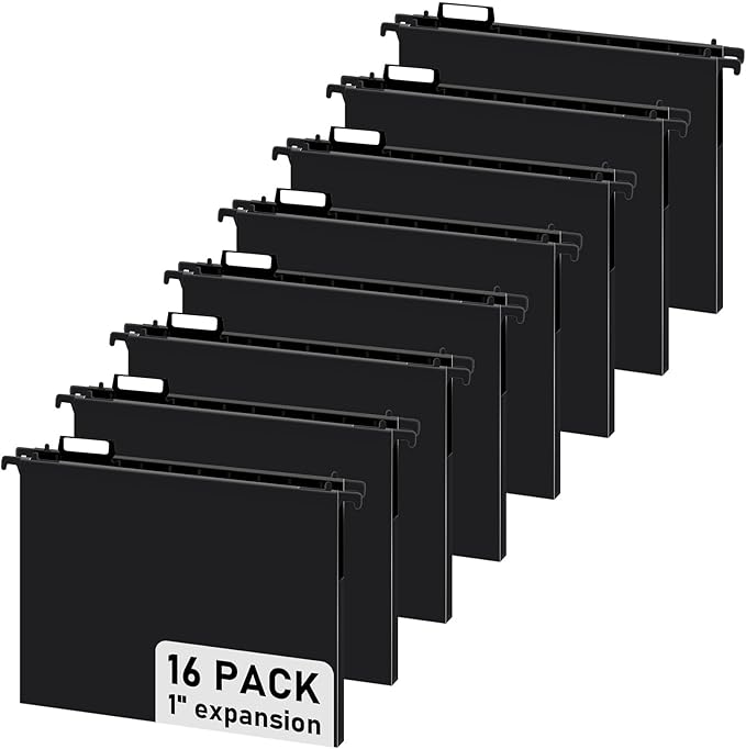 gisgfim 16 Pack Plastic Hanging File Folder Letter Size 1inch Expanding File by gisgfim