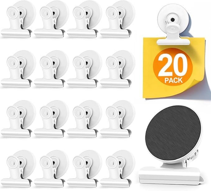 20 Pack Refrigerator Magnets, Magnet Clips Heavy Duty Fridge Magnets by WUDIME