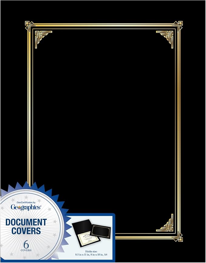 Geographics Classic Linen Certificate/Document Covers, 12.5” x 9.75” by Geographics
