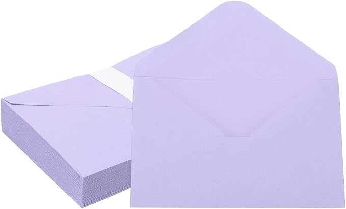 PATIKIL 7x5 Inch Invitation Envelopes, Light Purple by PATIKIL