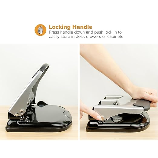 Bostitch Office EZ Squeeze Heavy Duty 3-Hole Punch - Image 6