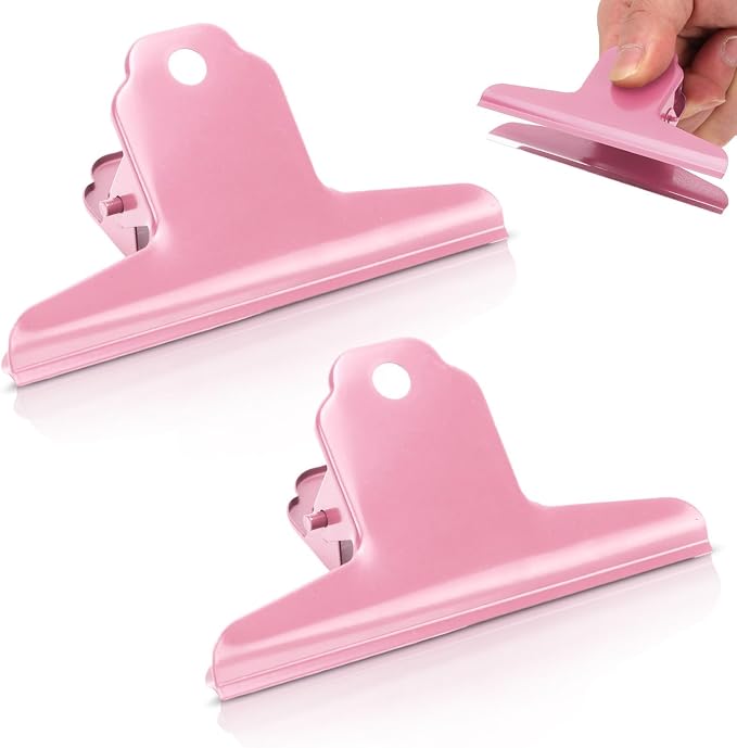 2PCS Large Bull Paper Clips, Bulldog Clips Long Thickened Metal Binder Paper by HERCHR