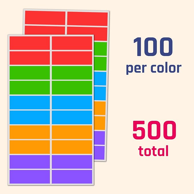 500 Pack Colored Label Stickers - Image 5