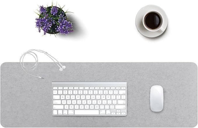 DawnTrees Felt Desk Pad, Keyboard Mat, Large Felt Mouse Pad, Computer Desk Mat - Image 2