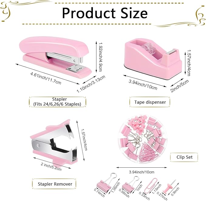 Office Supplies, Stapler and Tape Dispenser Set - Image 5