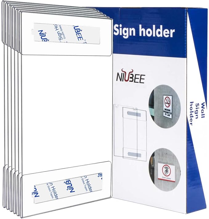 NIUBEE Acrylic Sign Holder 14x11 Inches Horizontal, Restaurant-No Drilling - Image 7