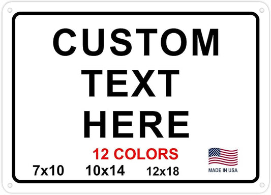 Custom Signs Outdoor Metal for Home Office Business, Personalized, Man Cave by avgrafx