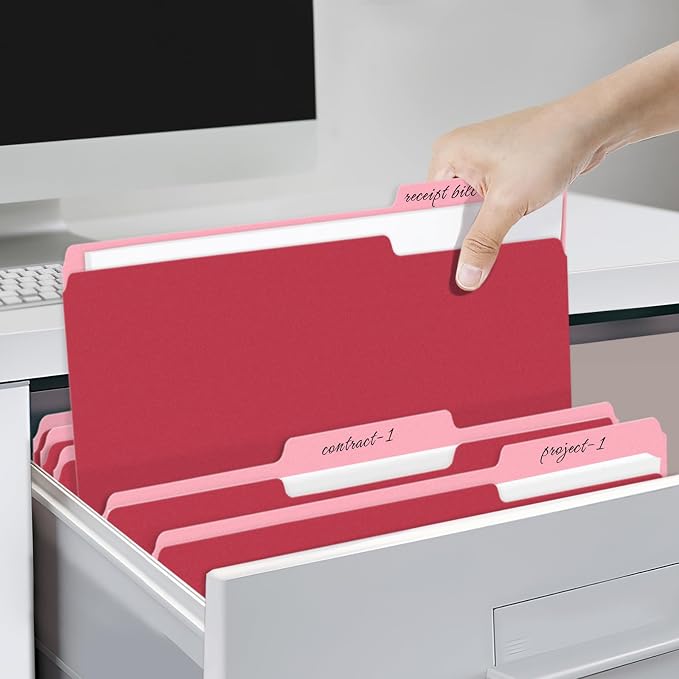 SUNEE File Folders, 36 Pack Manilla Folders 8.5 x 11, Colored File Folders Home - Image 6
