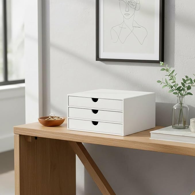 UnionBasic Document Organizer, 3-Drawer File Cabinet Document Storage Box - Image 2