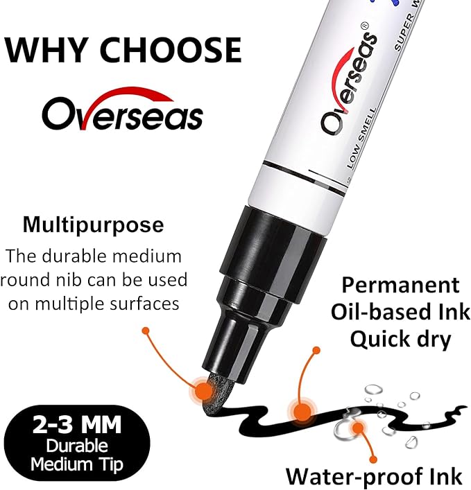 Overseas Metallic Gold Paint Marker Pens - Image 2