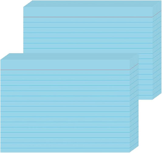 JINMIKEJI Blue Ruled Index Cards 5x7 Inch by JINMIKEJI