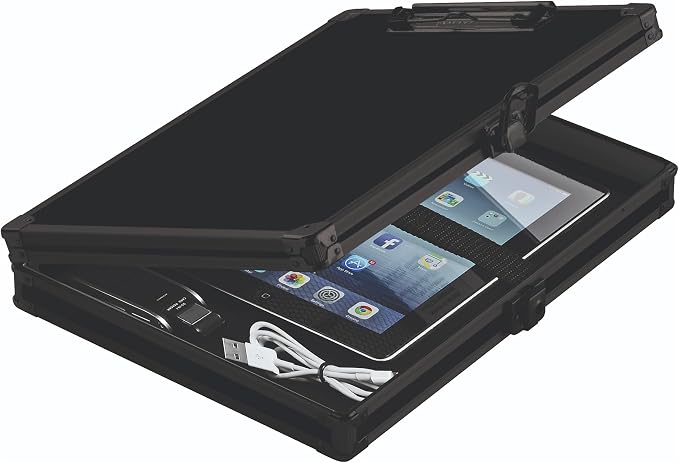 Vaultz Locking Storage Clipboard, 2.15 x 12.75 x 9.75 Inches, Tactical Black by Vaultz