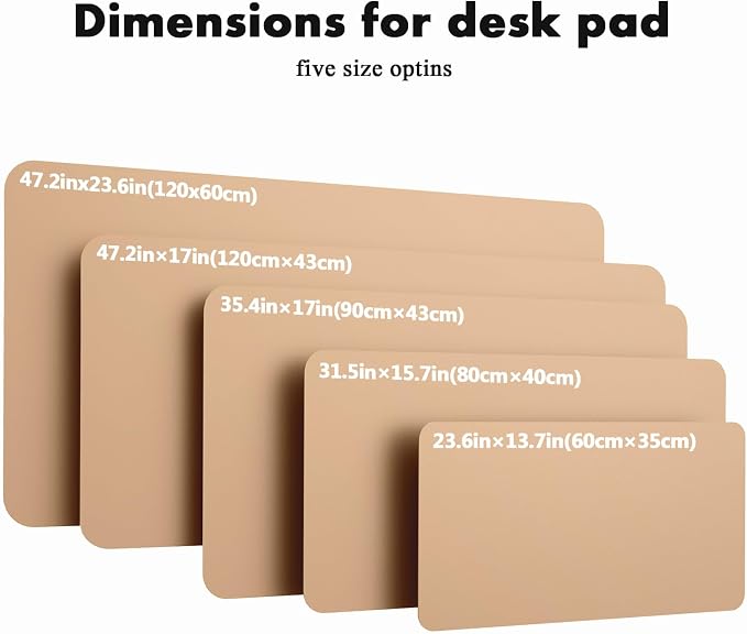YSAGi Double-Sided Desk Mat, Eco Cork & Leather Desk Protector, Large Mouse Pad - Image 8