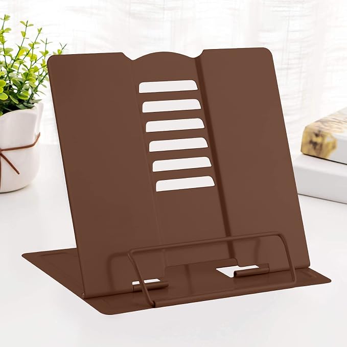 MSDADA Desk Book Stand Metal Reading Rest Book Holder Adjustable Cookbook by ColoryourlifewithMSDADA