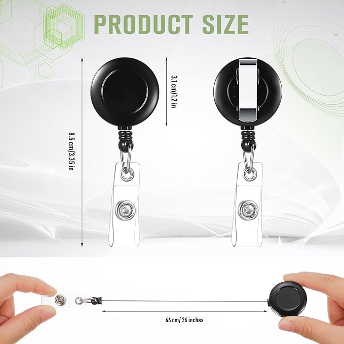 Handepo 400 Pcs Retractable Badge Reels Bulk - Image 2
