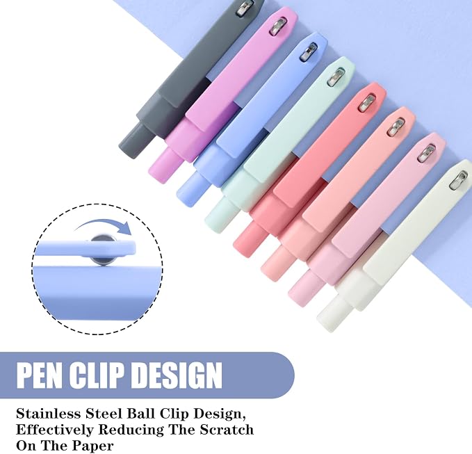 Vitoler Cute Pens, 8 Pack 0.5mm Fine Point Gel Pens - Image 2