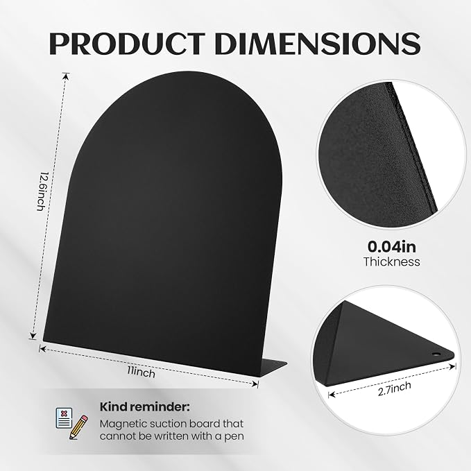 2 Pack Magnet Board 12.6x11 Inch Magnetic Display Board Black Metal - Image 2