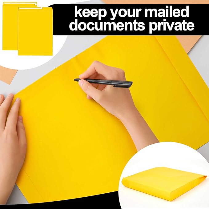 40 Pcs 14 x 18 x 2 Inch Large Expandable Catalog Envelopes Manilla Kraft Peel and Seal Envelopes Light Large Mailing for Office Home Documents Magazines Photos Storage Organizing-DeskLoop Office