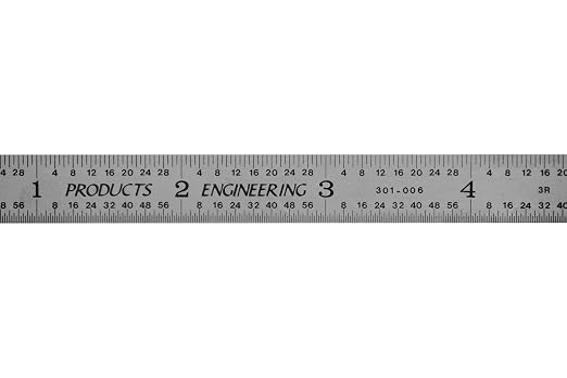 PEC Tools Made in USA Machinist Rule, Markings 1/10", 1/64" - Image 6