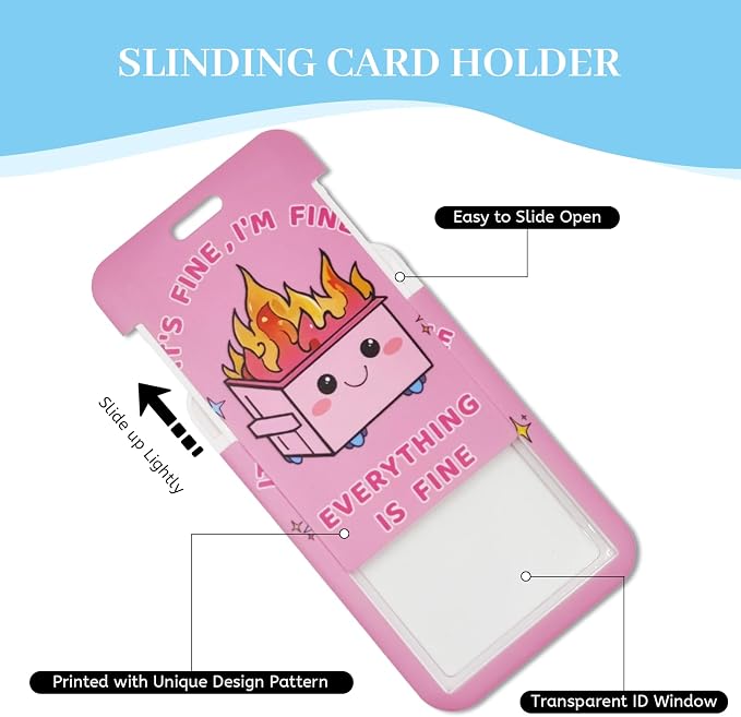 Hancynir Lanyards for Id Badges, Dumpster on Fire Badge Holder - Image 6