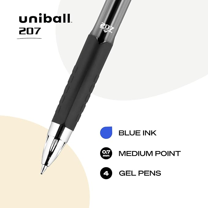 uni-ball® Signo Gel 207™ Retractable Gel Pens, Medium Point, 0.7 mm - Image 2