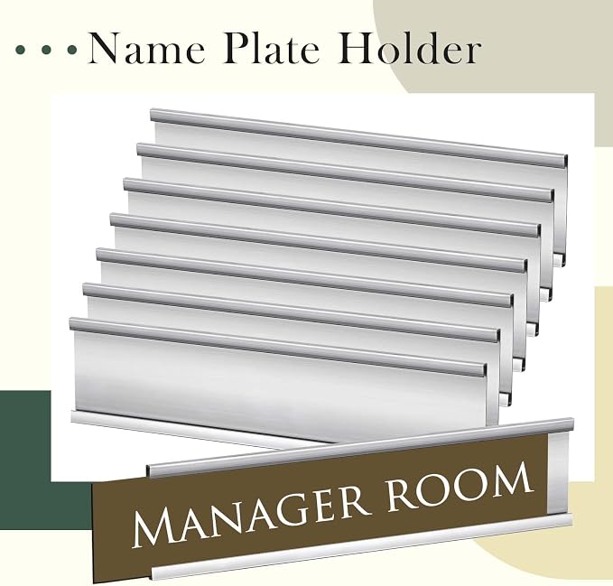 Leifide 12 Pack Name Plates for Doors, 2 x 8 Inches Aluminum Office Name Plate - Image 3