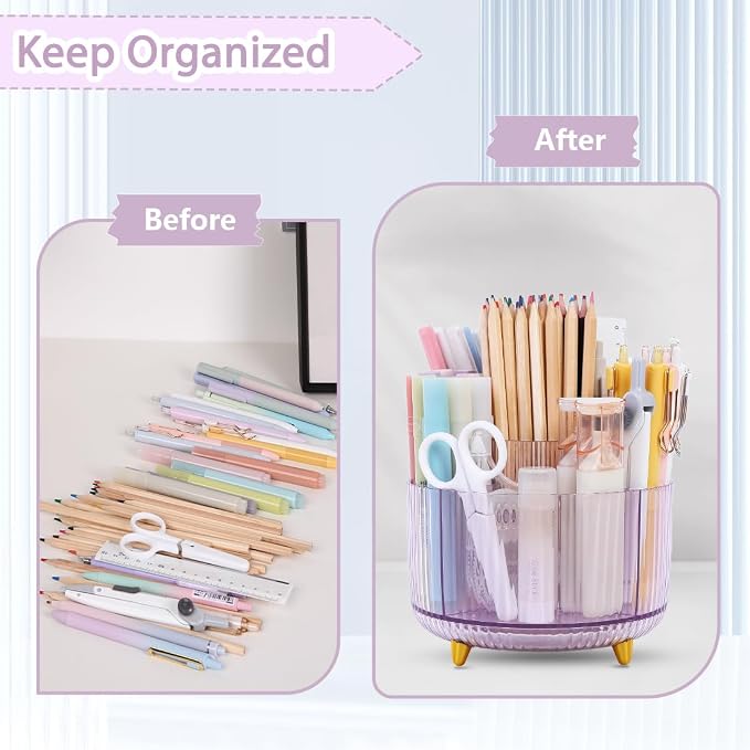 SKYDUE Rotating Pencil Pen Holder, Pen Organizer - Image 6