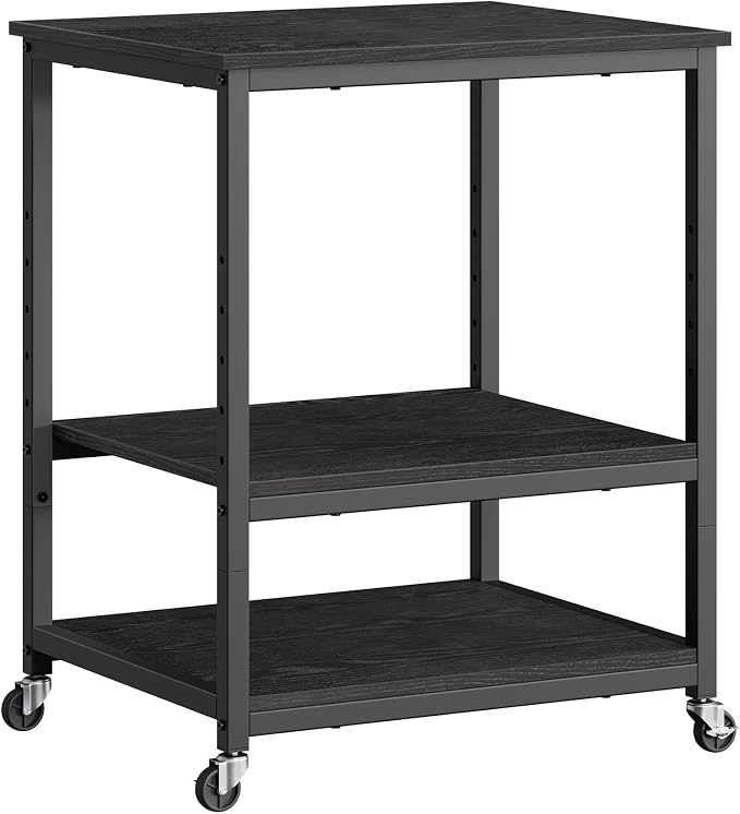 VASAGLE Printer Stand with Locking Wheels, Industrial Mobile Cart, Under Desk by Unknown