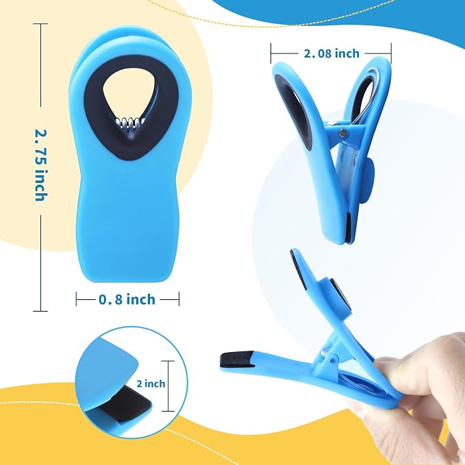 12 Pack Chip Clips Bag Clip, Magnetic Food Clip - Image 3