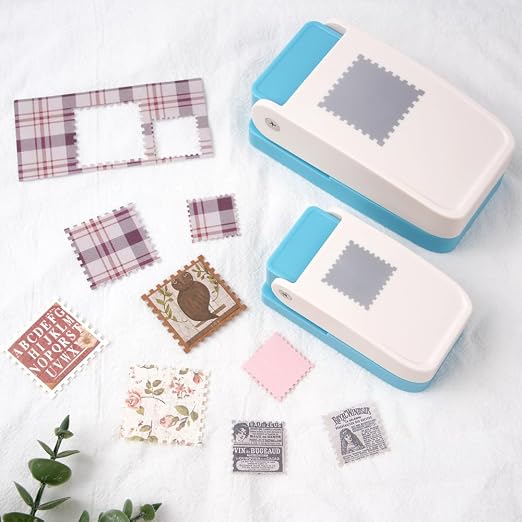 BAOFALI 2Pcs/Set Stamp Puncher 1inch &1.5inch Square Postage Stamp Punch |Stamp - Image 4