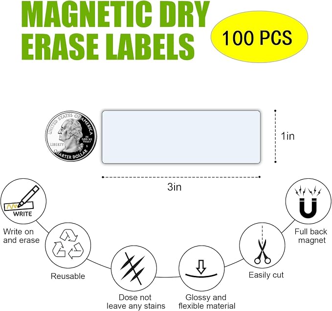 STTMGN Dry Erase Magnetic Name Tags, Magnets - Image 3