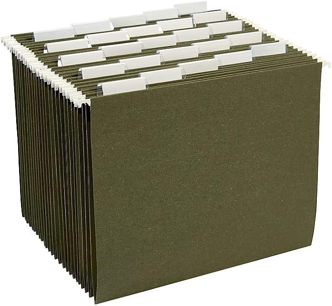 Staples Recycled Reinforced Hanging File Folders, Letter Size, Standard Green - Image 3