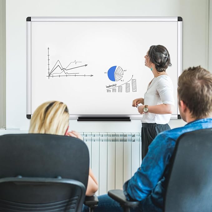 VIZ-PRO Magnetic Whiteboard/Dry Erase Board, 48 X 36 Inches - Image 7