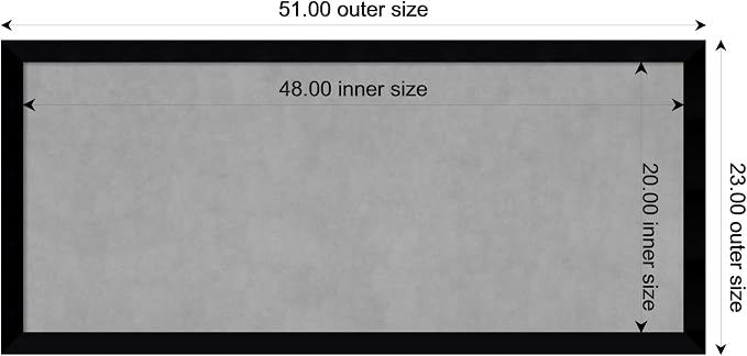Amanti Art Black Framed Magnetic Board 23x51 Oversize Vision Board - Image 4