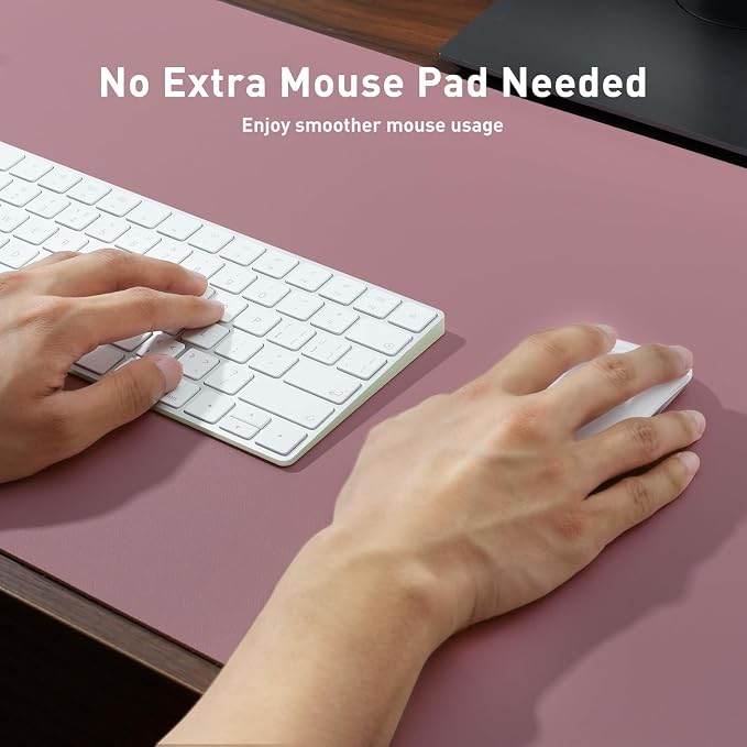 Bloss Leather Desk Pad Protector, Mouse Pad, Office Desk Mat, 31.5" x 15.7" - Image 3