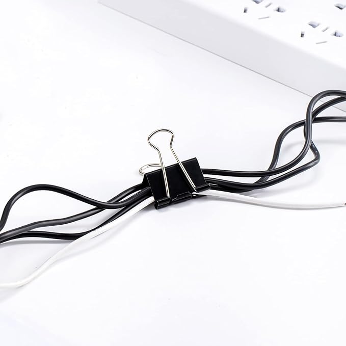 Amazon Basics Sturdy Binder Clips, Office Supplies, Small 0.75 in, Document - Image 9