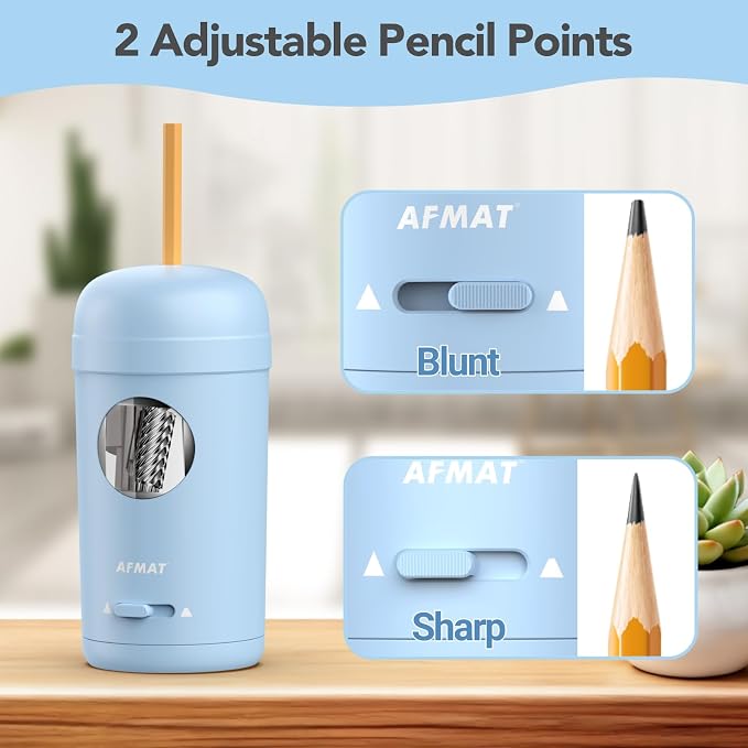 AFMAT Electric Pencil Sharpener, Fully Automatic Pencil Sharpener - Image 4