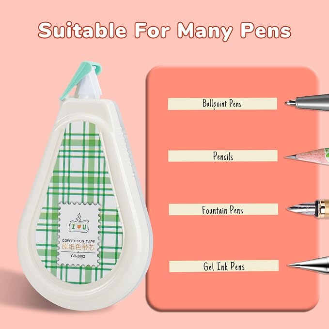 Temiary 5 Pcs Aesthetic Beige Correction Tape, Smooth Glide Quick Dry Tapes - Image 8